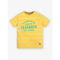 Ed-a-Mamma Kids Yellow Printed T-Shirt-picture-36