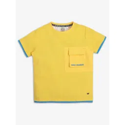 Ed-a-Mamma Kids Yellow Solid T-Shirt-picture-13