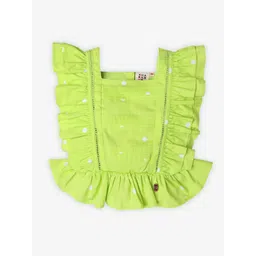 Ed-a-Mamma Print Flutter Sleeve Cotton Top-picture-10