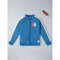 Ed-A-Mamma Sustainable Cut And Sew Knit Jacket For Boys - Blue-picture-25