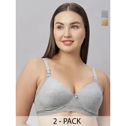 Eden Pack Of 2 Full Coverage Heavily Padded Seamless Bra-image-4