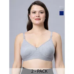 Eden Pack Of 2 Full Coverage Non Padded Seamless Bra-image-27
