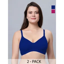 Eden Pack Of 2 Full Coverage Seamless Cotton T-shirt Bra-image-46