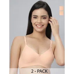 Eden Women Pack Of 2 Full Coverage Lightly Padded T-shirt Bra-image-19