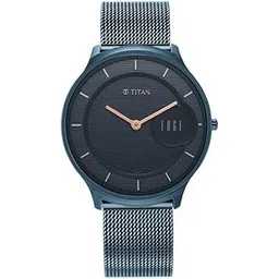 Edge Baseline Blue Dial Stainless Steel Strap Analog Watch Men-NS1843QM01/NT1843QM01-picture-26
