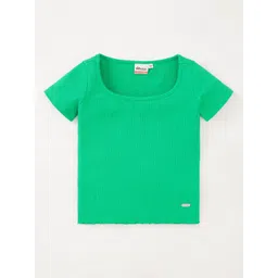 edheads Girls Ribbed Scoop Neck Cotton Casual T-shirt-picture-11