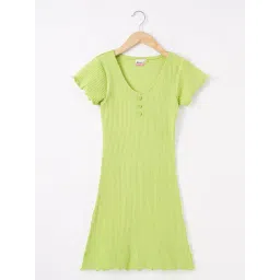 Edheads Kids Green Cotton Regular Fit Dress-picture-11