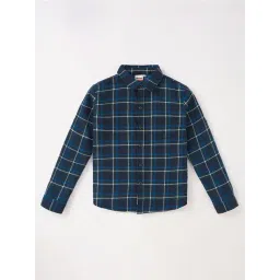 Edheads Kids Navy Cotton Chequered Full Sleeves Shirt-picture-45
