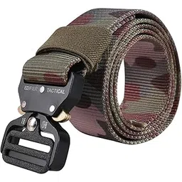 edifier Breathable Webbing Nylon Military Style Tactical Canvas Men Women Waist Belt with Heavy-Duty Quick-Release Metal Buckle 1.5 Inches Wide, Waist size upto 40 Inches (Pack of 1) image 1