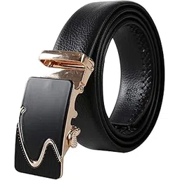 edifier Men's Leather Belt (Black, Free Size)-picture-51