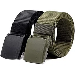 edifier Unisex Nylon & Canvas Waist Belt (BLT063_05_Black & Green)-picture-26