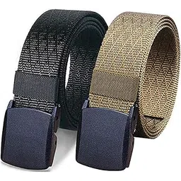 edifier Unisex Nylon & Canvas Waist Belt (BLT064_01_Beige & Black)-picture-48