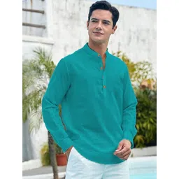 Edin Band Collar Straight Short Kurta-picture-30