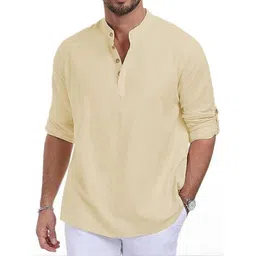 Edin Men Cotton Solid Kurtas-picture-17