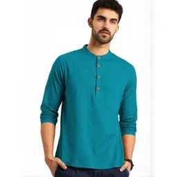 Edin Men Cotton Solid Kurtas-picture-31