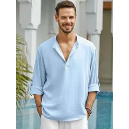 Edin Men Cotton Solid Kurtas-picture-38