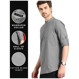 Edin Men Cotton Solid Kurtas-picture-10