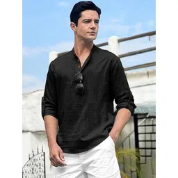 Edin Men Cotton Solid Kurtas-picture-30