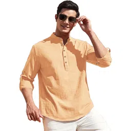 Edin Men Orange Kurtas-picture-20