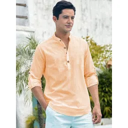 Edin Men Solid Cotton Kurtas-picture-19