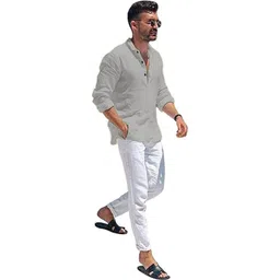 Edin Men Solid Cotton Kurtas-picture-29