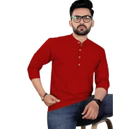 Edin Men Solid Cotton Kurtas-picture-16