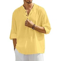 edinwolf Cotton Blend Short Kurta for Men-picture-19
