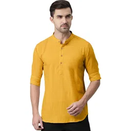 EdinWolf Men Solid Daily Cotton Short Kurta-picture-15
