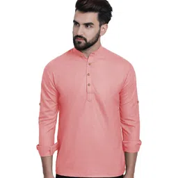 EdinWolf Men Solid Daily Cotton Short Kurta-picture-14