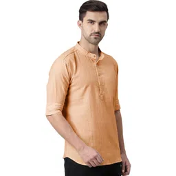 EdinWolf Men Solid Daily Cotton Short Kurta image 3