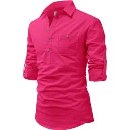 edinwolf Men Solid Pure Cotton Straight Kurta-picture-11