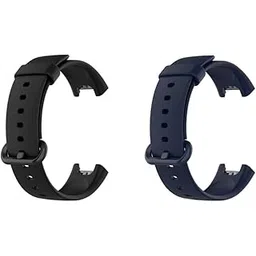 EDNITA Redmi Watch 2 Lite & Redmi GPS Smart Watch Band Strap with Soft Silicone Classic Strap & Secure Buckle - Black & Blue - Pack of 2-picture-23