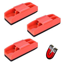 EDUWAY Magnetic Duster Marker Holder Type ‎Plastic Red (Pack of 3)-picture-16