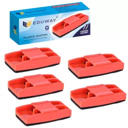 EDUWAY Non-Magnetic White Board Duster Assorted Plastic (Pack of 5)-picture-47