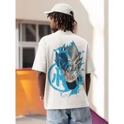 Edyssa Men Dragon Ball Z Graphic Printed Round Neck Cotton Oversized T-shirt-picture-32