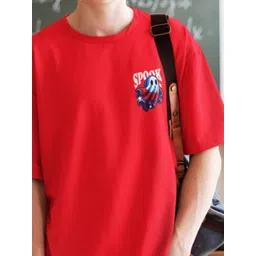 Edyssa Men Graphic Printed Round Neck Cotton Oversized T-shirt image 4