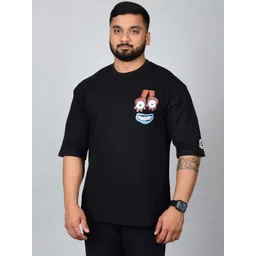 Edyssa Men Plus Size Graphic Printed Round Neck Cotton Oversized T-shirt-picture-28