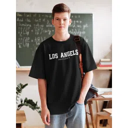 Edyssa Men Typography Printed Round Neck Cotton Oversized T-shirt-picture-40