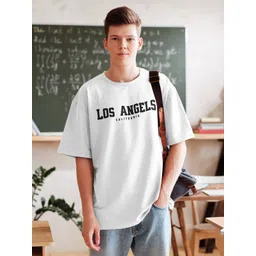 Edyssa Men Typography Printed Round Neck Cotton Oversized T-shirt-picture-18