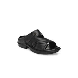 Eego Italy Men Black Leather Comfort Sandals-picture-14