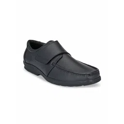 Eego Italy Men Black Solid Leather Formal Loafers-picture-20