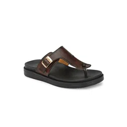 Eego Italy Men Brown & Black Comfort Sandals-picture-15