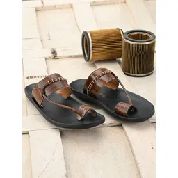 Eego Italy Men Brown Solid Comfort Sandals-picture-19