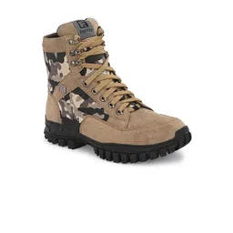 Eego Italy Men Printed Leather High-Top Hiking Boots-picture-23