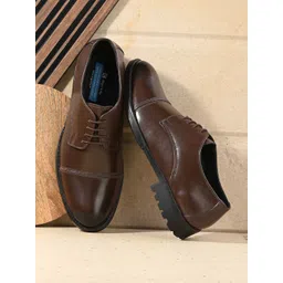 Eego Italy Men Textured Genuine Leather Padded Formal Derbys-picture-29