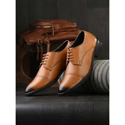 Eego Italy Men Textured Genuine Leather Padded Formal Derbys-picture-27