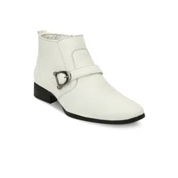 Eego Italy Men White Solid Mid-Top Flat Boots-picture-21
