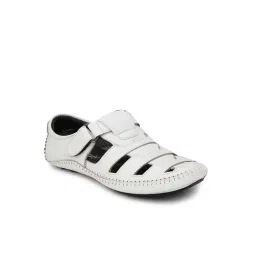 Eego Italy Men's White Fisherman Sandals-picture-40