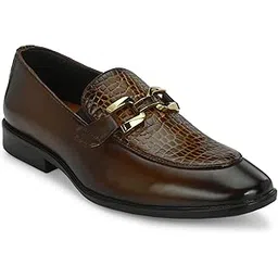 egoss Genuine Leather Loafer Formal Shoes for Men -23713-picture-17