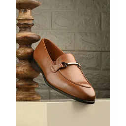 Egoss Men Genuine Leather Formal Loafers image 1